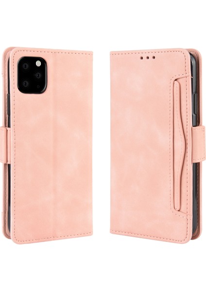 iPhone 11 Pro ile Uyumlu Kickstand Koruyucu, Kredi Kartı Tutacağı Pu Deri Darbeye Dayanıklı Telefon Kılıfı (Yurt Dışından)