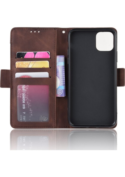 iPhone 11 Pro ile Uyumlu Kickstand Koruyucu, Kredi Kartı Tutacağı Pu Deri Darbeye Dayanıklı Telefon Kılıfı (Yurt Dışından) fırsatları