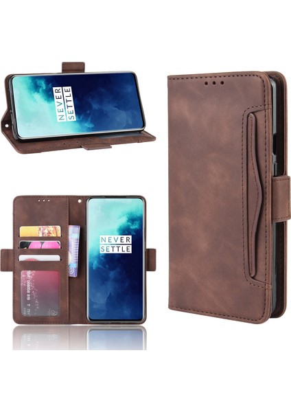 Oneplus 7t Pro ile Uyumlu Kickstand Koruyucu, Kredi Kartı Tutacağı Pu Deri Darbeye Dayanıklı Telefon Kılıfı (Yurt Dışından) fırsatları