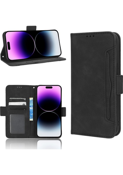 iPhone 15 Pro ile Uyumlu Kickstand Koruyucu, Kredi Kartı Tutacağı Pu Deri Darbeye Dayanıklı Telefon Kılıfı (Yurt Dışından) fırsatları