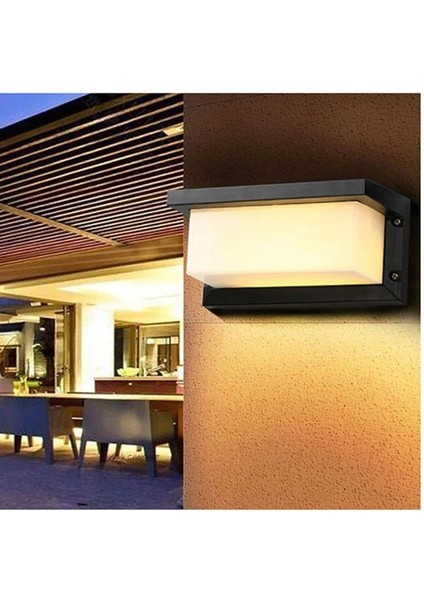 18 Watt Gün Işığı Ledli Bahçe, Balkon, Teras, Kamelya, Veranda, Banyo, Duvar Apliği, LED Armatür