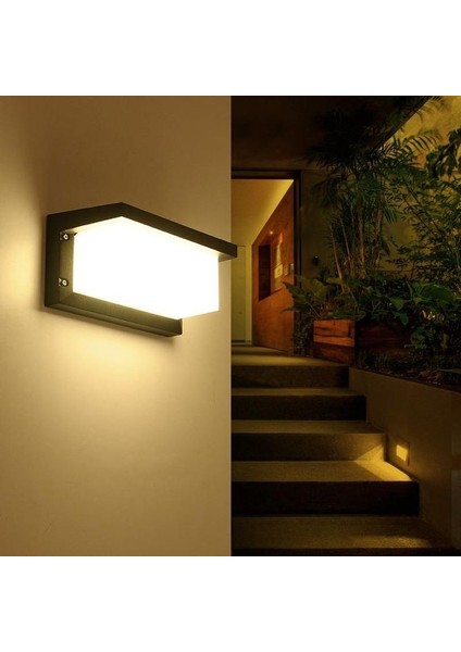 18 Watt Gün Işığı Ledli Bahçe, Balkon, Teras, Kamelya, Veranda, Banyo, Duvar Apliği, LED Armatür