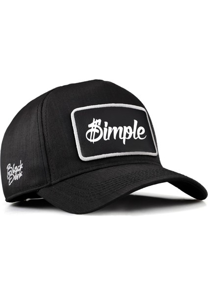 V2 Baseball Simple - 2 Kod Logolu Unisex Siyah Cordura Kumaş Şapka (Cap)