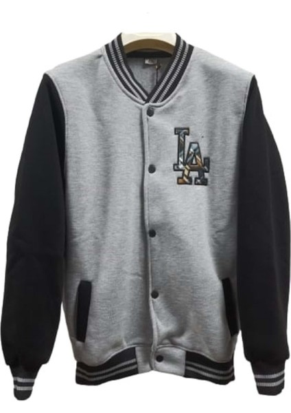 London Life L01390 Çocuk Kolej Ceket Işleme Detaylı Çıtçıt Düğmeli Cepli - L01390 - Gri - ST01390-GRI-16 Yaş