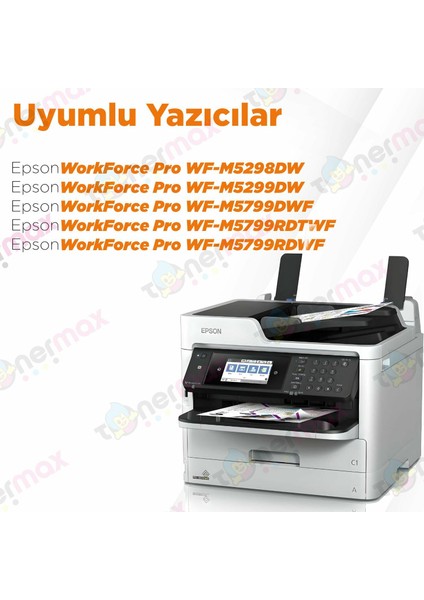 Epson Workforce Pro WF-M5298DW Muadil Kartuş 2'li Avantaj Paket / T9661XXL - WF-M5298DW 2'li