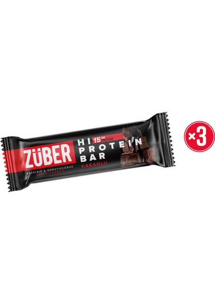 Yüksek Protein Bar Kakaolu 45G x 3 Adet