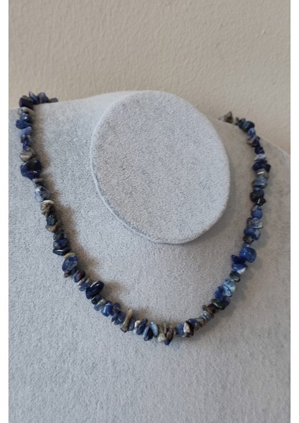 Sodalit Kırıktaş Doğaltaş Kolye