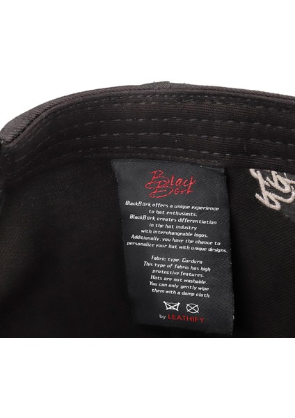 V2 Baseball Boğa - 1 Kod Logolu Unisex Siyah Cordura Kumaş Şapka (Cap)