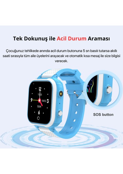 Olivfant Akıllı Saat Çocuk Akıllı Saat 4g Görüntülü Görüşme Akıllı Çocuk Takip Saati Sim Kartlı Konum Takibi Egzersiz Acil Durum Özellikli Akıllı Çocuk Saati Btk Kayıtlı Çocuk Akıllı Saat