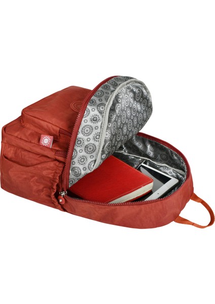 Unisex Bej Su Geçirmez Krinkıl Kumaş Sırt Çantası modelleri