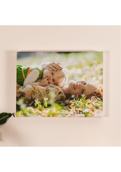 Biricik Anneme Kanvas Tablo 18 x 26 cm