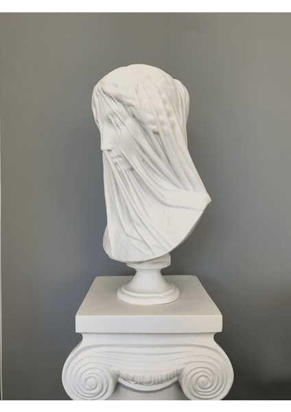 Büyük Duvaklı Gelin Tüllü Kadın Büst Heykel fiyatları