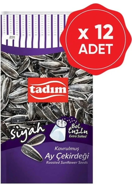 Siyah Ay Çekirdeği Bol Tuzlu 180 gr x 12 Adet