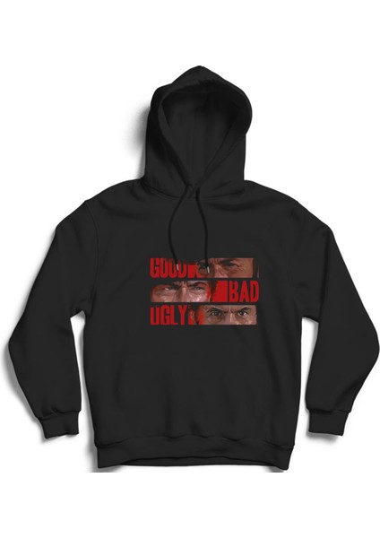 The Good The Bad The Ugly, Iyi Kötü Çirkin, Film Kapüşonlu Sweatshirt Hoodie