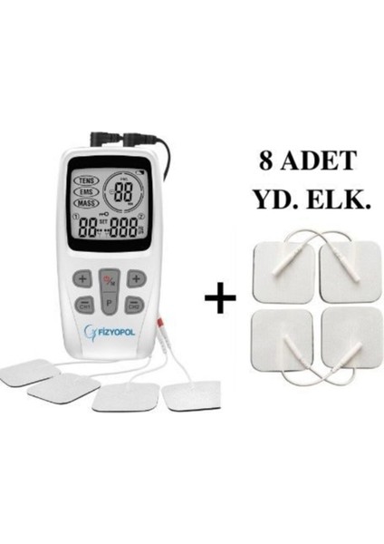 Tens Ems Masaj Cihazı ve Kablolu Yedek Elektrod Tens 8'li fiyatları