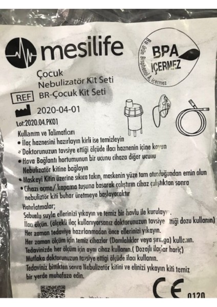 Nebülizatör Maskesi Ithal Yetişkin ve (Çocuk) Pediatrik Set fiyatları