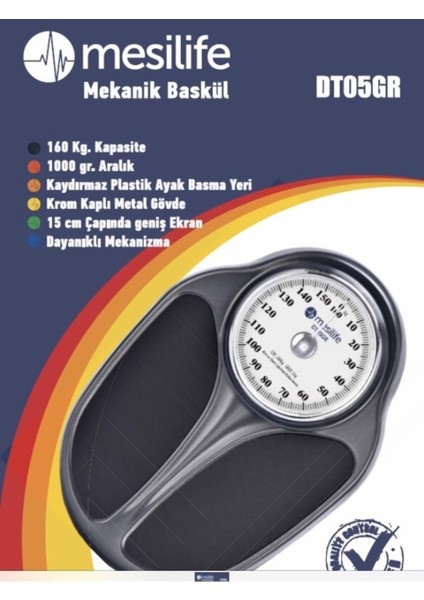 Mesilife Dt-05 Mekanik Baskül Banyo Tipi Tartı