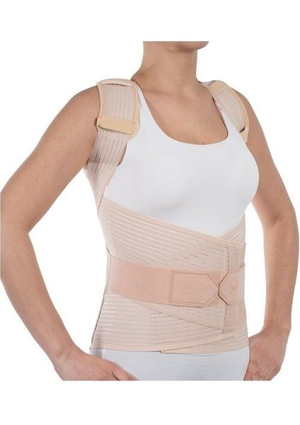 Wingmed Torakolomber Bej Çelik/fleksible Balenli Korse W406
