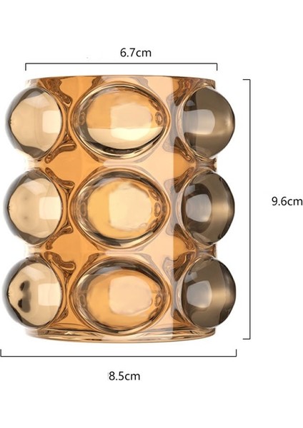 Bubble Amber Cam Kalemlik - Fırçalık