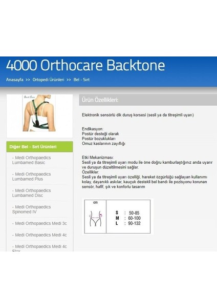 Backtone Dik Duruş Korsesi Elektronik Sensörlü Medium fırsatları