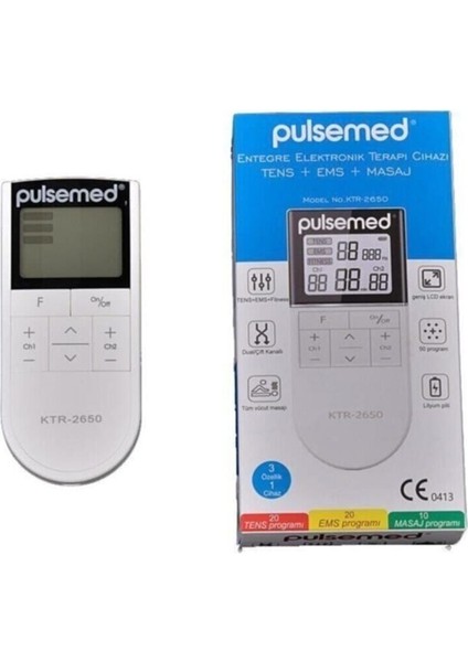 Entegre Elektronik Terapi Cihazı Tens + Ems + Masaj ( Şarj Edilebilir ) Ktr 2650