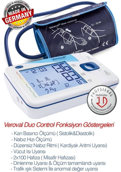 Tansiyon Aleti, Veroval Duo Control, Osilometrik Ve Oskültatuar Ölçüm fırsatları