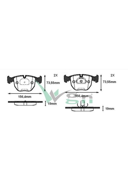 Fren Balata On Bmw X5 (E53) 3.0 D 19.00MM 2000-2007 34111165227 34116761252