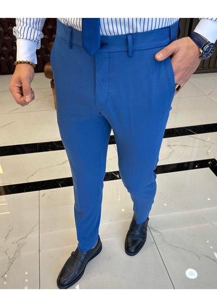 Italyan Stil Slim Fit Bel Detaylı Erkek Pantolon T11338 fiyatları