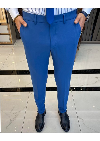 Italyan Stil Slim Fit Bel Detaylı Erkek Pantolon T11338 fırsatları