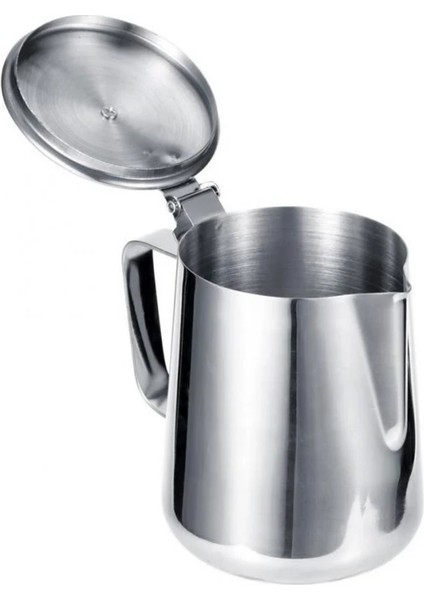 Latte Seti 2li Süt Potu Kapaklı 500 ml + Latte Art Kalemi Çubuğu Süt Köpürtme Potu Latte Art Çubuğu modelleri