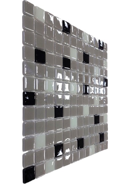Mutfak Tezgah Arası ve Tüm Yaşam Alanları İçin Cam Mozaik. Taş Ölçüleri: 25X25X5 Mm. File Ölçüsü: 31.5X31.5 cm. ( 1 Kutu = 1 m2 Fiyatıdır )