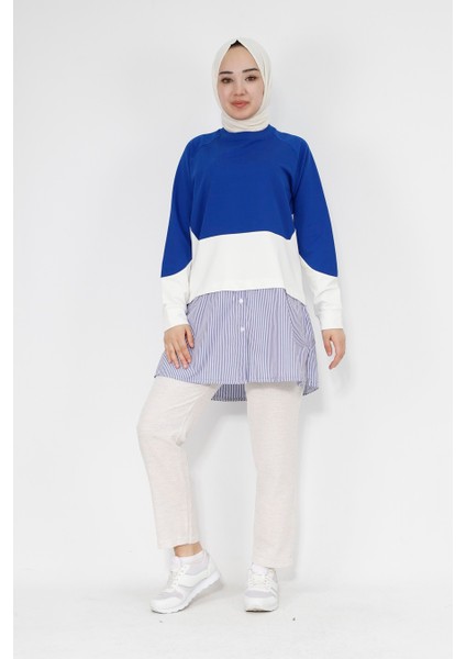 71086 Gömlek Garnili 2 Iplik Kumaş Sweatshirt