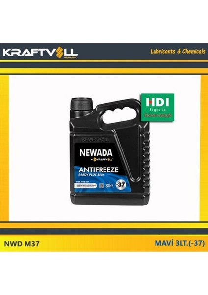 Antifiriz Ready Plus Blue(-37) Mavı 3lt.(Hdı Sigorta Güvencesiyle) Nwd M37