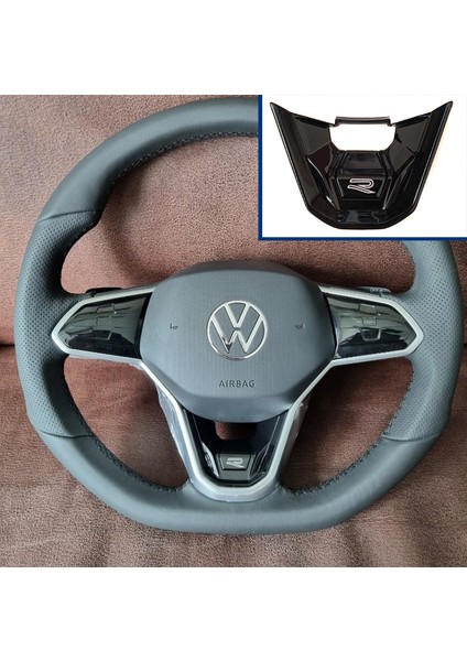 Passat B8 Siyah R Rozet (2019-2023) Passat B8 Aksesuar Amblem Rozet Arma modelleri