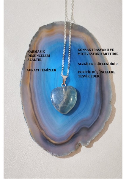 Florit Kalp Doğaltaş Kolye