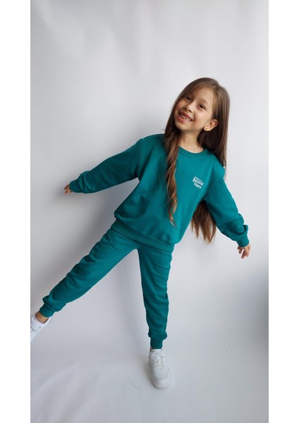 Unisex Çocuk Yeşil Eşofman Takımı