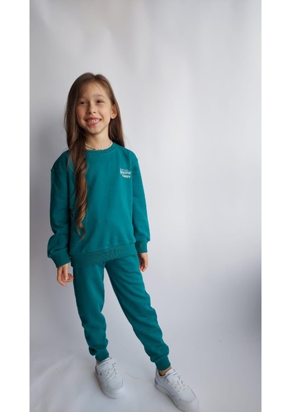Unisex Çocuk Yeşil Eşofman Takımı