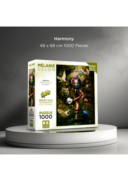 Ks Games Yeni Baskı Yeni Sistem Perfect Click Technology Melanie Delon Uyum (Harmony) 1000 Parça Puzzle