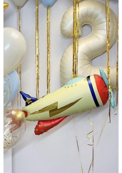 Retro Uçak Folyo Balon Doğum Günü Model Uçak Balon fiyatları