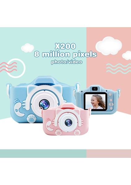 Mini Eğitici Çocuk Fotoğraf Makinesi Kılıflı Kamera Çocuklar Için Dijital Fotoğraf ve Oyun Makinesi modelleri