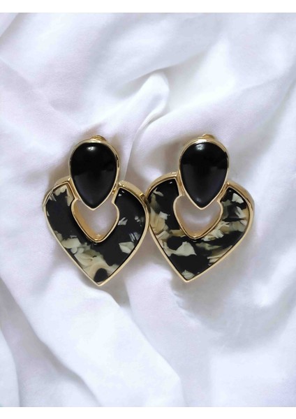 Akrilik Vintage Trend Bijuteri Küpe