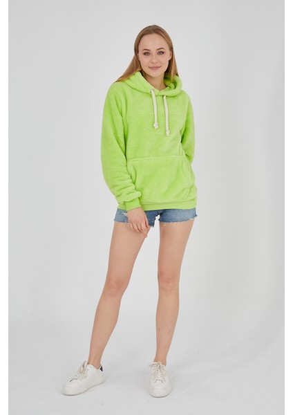 Grody.t Kapüşonlu Peluş Sweatshirt Hoody Neo Sarısı