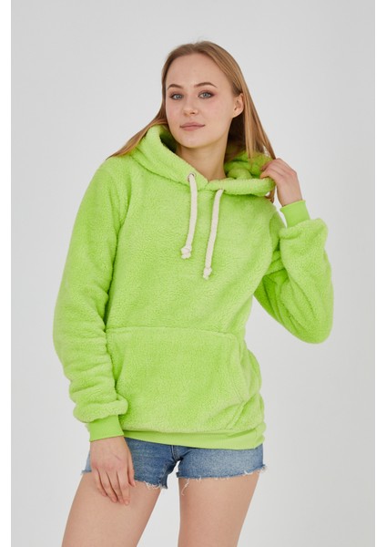 Grody.t Kapüşonlu Peluş Sweatshirt Hoody Neo Sarısı modelleri