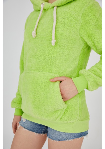 Grody.t Kapüşonlu Peluş Sweatshirt Hoody Neo Sarısı indirimleri