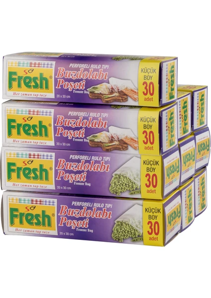 Sa Fresh Küçük Boy Buzdolabı Poşeti 30'lu 10 Paket