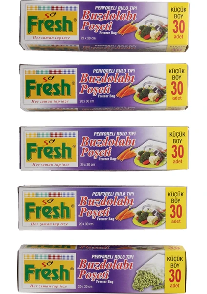 Sa Fresh Küçük Boy Buzdolabı Poşeti 30'lu 5 Paket