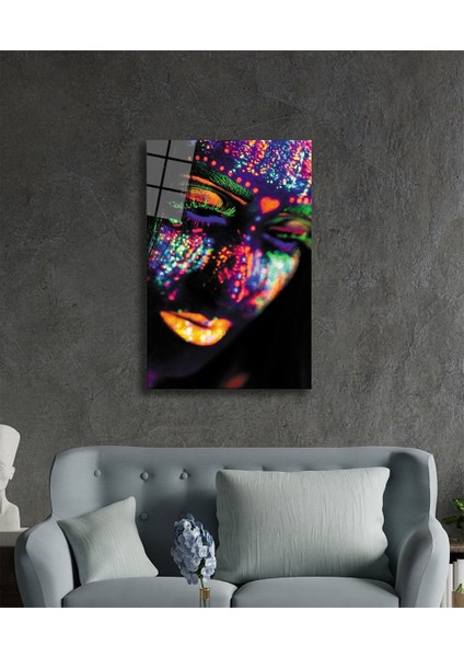 Kadınlar Neon Makyaj Neon Işıklar Cam Tablo fiyatları
