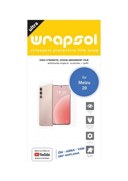 Meizu 20 Ön, Arka ve Yan 360 Derece Tam Kaplama Poliüretan Film fiyatları
