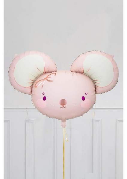 Sevimli Fare Kafası Folyo Balon