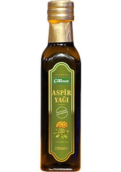 250 ml Soğuk Sıkım Aspir Yağı Cam Şişe